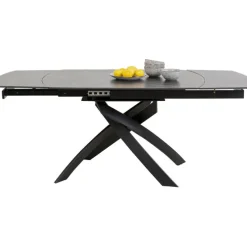 Table à rallonges Twist noir 120(30+30)x90cm