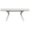 Table à rallonges Xenia blanc 140(+30+30)x80cm