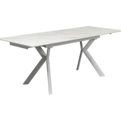Table à rallonges Xenia blanc 140(+30+30)x80cm