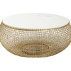 Table basse Cesta Marble doré Ø100cm