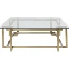 Table basse Clara doré 120x120cm