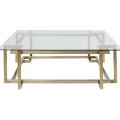 Table basse Clara doré 120x120cm