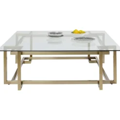 Table basse Clara doré 120x120cm