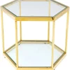 Table basse Comb doré 45