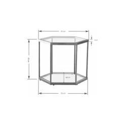 Table basse Comb doré 45