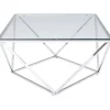 Table basse Cristallo Chrome 80x80cm