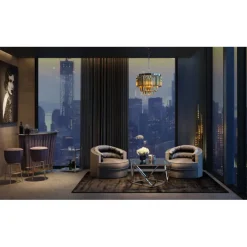 Table basse Cristallo Chrome 80x80cm