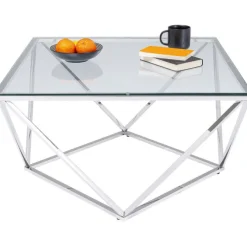 Table basse Cristallo Chrome 80x80cm