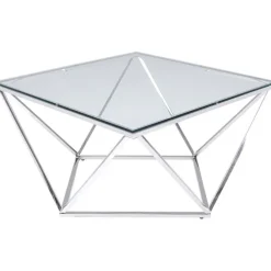 Table basse Cristallo Chrome 80x80cm