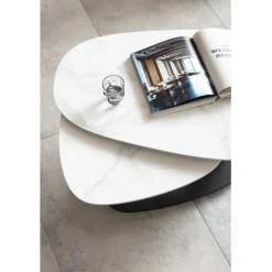 Table basse Franklin blanc 150x58cm