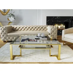 Table basse Gold Rush 120x120