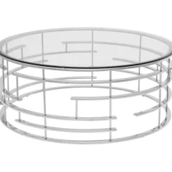 Table basse Jupiter argenté Ø100cm