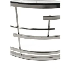 Table basse Jupiter argenté Ø100cm