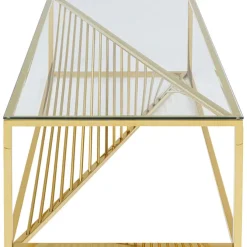 Table basse Laser doré 120x60cm