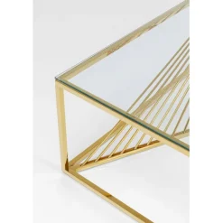Table basse Laser doré 120x60cm