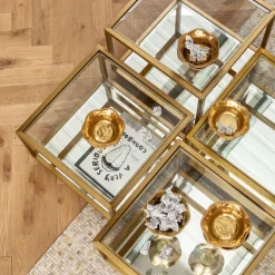 Table basse Luigi doré (jeu de 4)