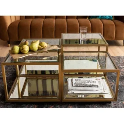 Table basse Luigi doré (jeu de 4)