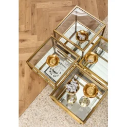 Table basse Luigi doré (jeu de 4)