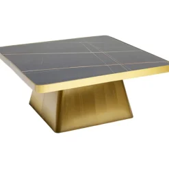 Table basse Miler doré 80x80cm