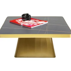 Table basse Miler doré 80x80cm