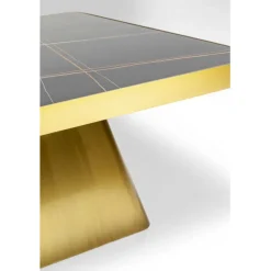 Table basse Miler doré 80x80cm
