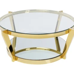 Table basse Monocolo doré Ø90cm