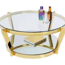 Table basse Monocolo doré Ø90cm