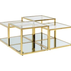 Table basse Orion doré (4/set)