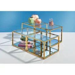 Table basse Orion doré (4/set)