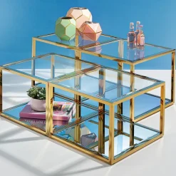 Table basse Orion doré (4/set)