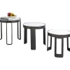 Table basse Perelli noir (3/set)