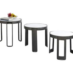 Table basse Perelli noir (3/set)