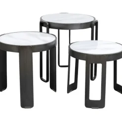 Table basse Perelli noir (3/set)