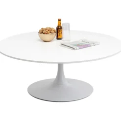 Table basse Schickeria blanc Ø110cm