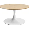 Table basse Schickeria Chêne blanc Ø80cm