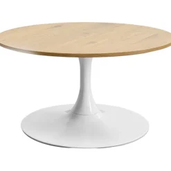 Table basse Schickeria Chêne blanc Ø80cm