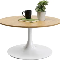 Table basse Schickeria Chêne blanc Ø80cm