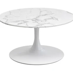 Table basse Schickeria Marbre blanc Ø80cm