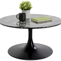 Table basse Schickeria Marbre noir Ø80cm