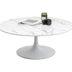 Table basse Schickeria Marbre blanc Ø110cm
