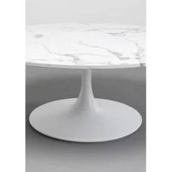 Table basse Schickeria Marbre blanc Ø110cm