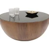 Table basse Tear Drops noyer Ø80cm