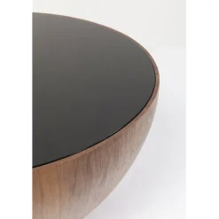 Table basse Tear Drops noyer Ø80cm