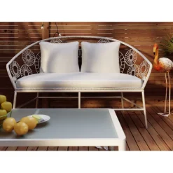 Table basse Tiki blanc