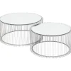 Table basse Wire argenté (2/Set)