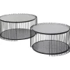 Table basse Wire Double Bubble Noir (2/Set)