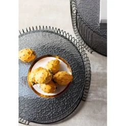 Table basse Wire Double Bubble Noir (2/Set)