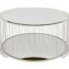 Table basse Wire Double Greige Ø80cm