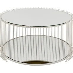 Table basse Wire Double Greige Ø80cm