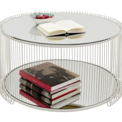 Table basse Wire Double Greige Ø80cm